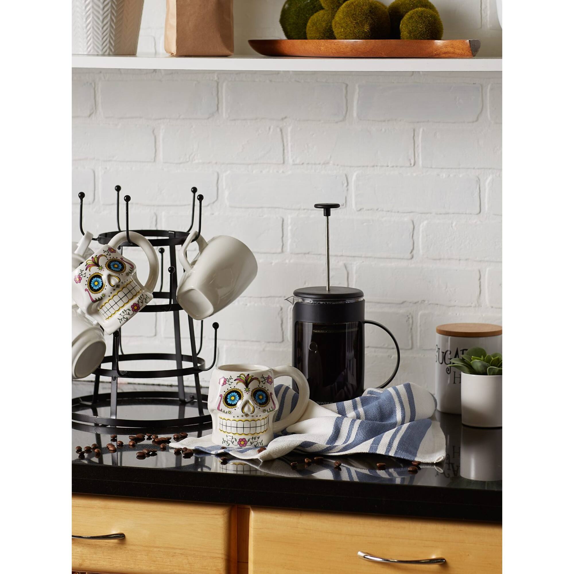 DII® Sugar Skull Ceramic Mugs, 2ct.